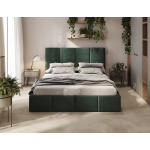 Designer Polsterbett Flaschengrün Schlafzimmer Einrichtung